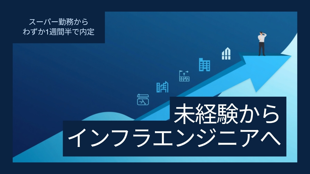 未経験からインフラエンジニアへ転職成功｜スーパー勤務からわずか1週間半で内定を獲得した事例